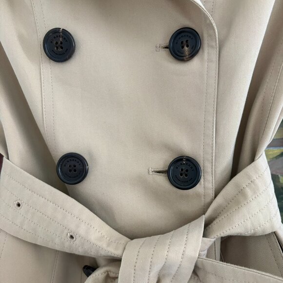 Burberry The Sandringham Heritage Trench Short Coat England Size US 0 XS - Picture 9 of 16